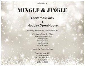 Gallery Services Mingle and Jingle Holiday Open House Invitation